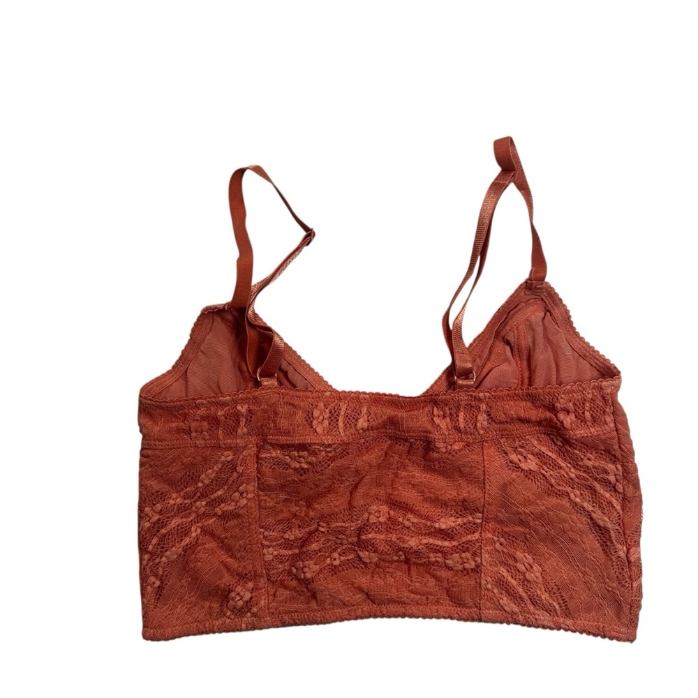 Free People Intimately lace rust mesh bralette size XS - Picture 2 of 5